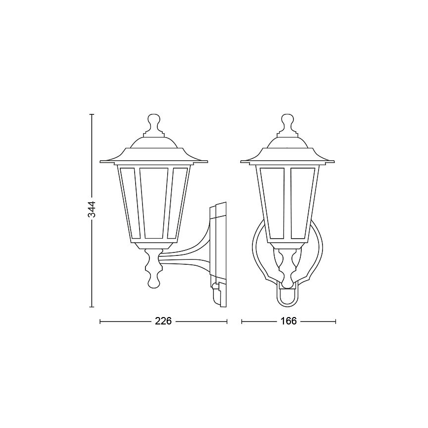 Philips - Екстериорен аплик със сензор 1xE27/60W/230V IP44