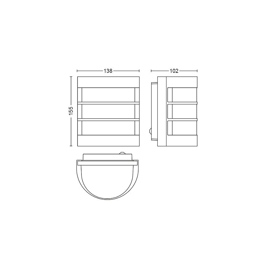 Philips 1- Екстериорен аплик 1xE27/60W/230V IP44 матов хром