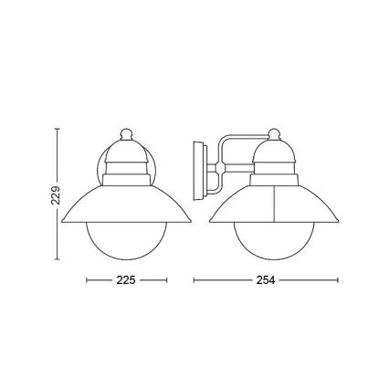 Philips - Екстериорен аплик 1xE27/60W/230V IP44