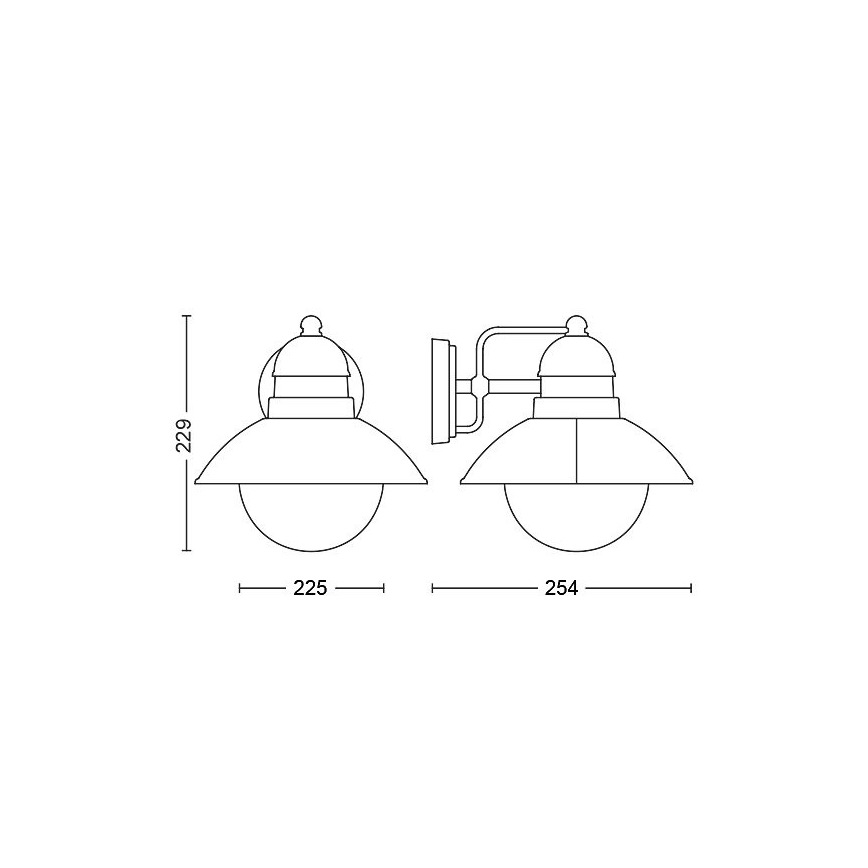 Philips - Екстериорен аплик 1xE27/60W/230V IP44