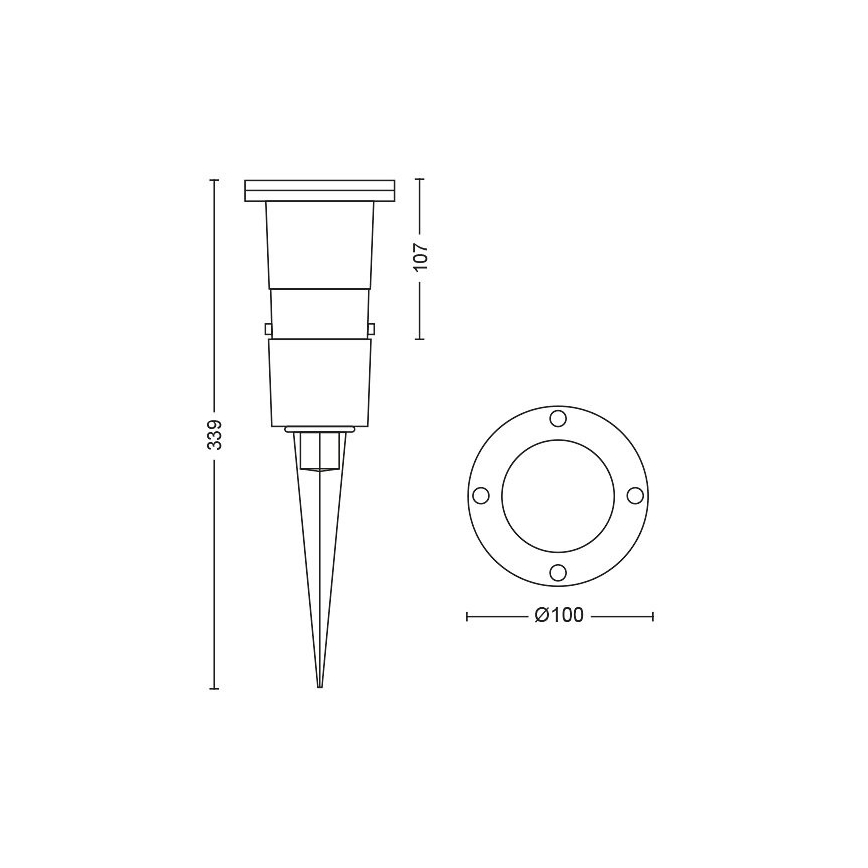 Philips - LED Екстериорна лампа 1xGU10/5W/230V IP44