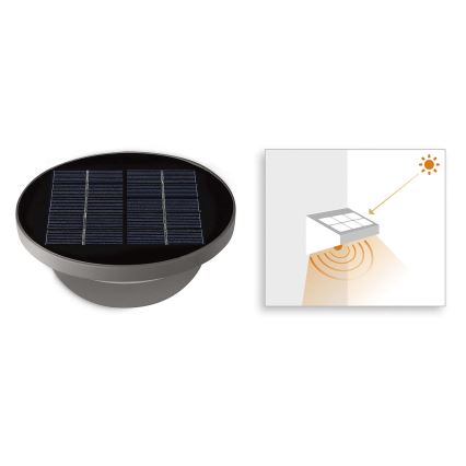 Philips 17808/87/16 - LED соларна лампа с датчик за движение и здрач MYGARDEN DUSK 1xLED/1W/3,7V 2200 mAh IP44