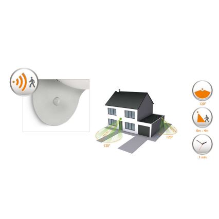 Philips 17808/87/16 - LED соларна лампа с датчик за движение и здрач MYGARDEN DUSK 1xLED/1W/3,7V 2200 mAh IP44