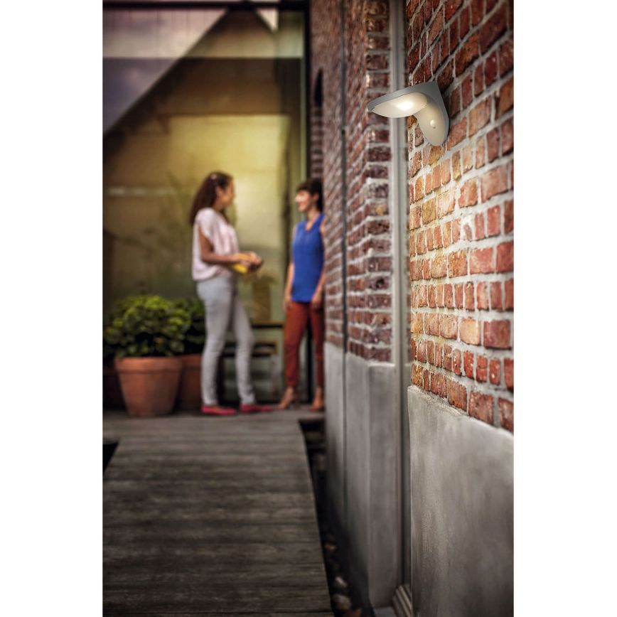 Philips 17808/87/16 - LED соларна лампа с датчик за движение и здрач MYGARDEN DUSK 1xLED/1W/3,7V 2200 mAh IP44