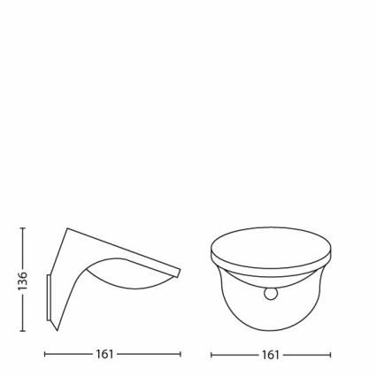 Philips 17808/87/16 - LED соларна лампа с датчик за движение и здрач MYGARDEN DUSK 1xLED/1W/3,7V 2200 mAh IP44