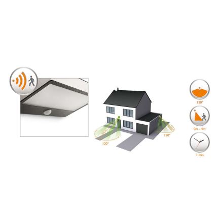 Philips 17811/47/16 - Соларна LED лампа със сензор MYGARDEN GREENHOUSE LED/15W IP44