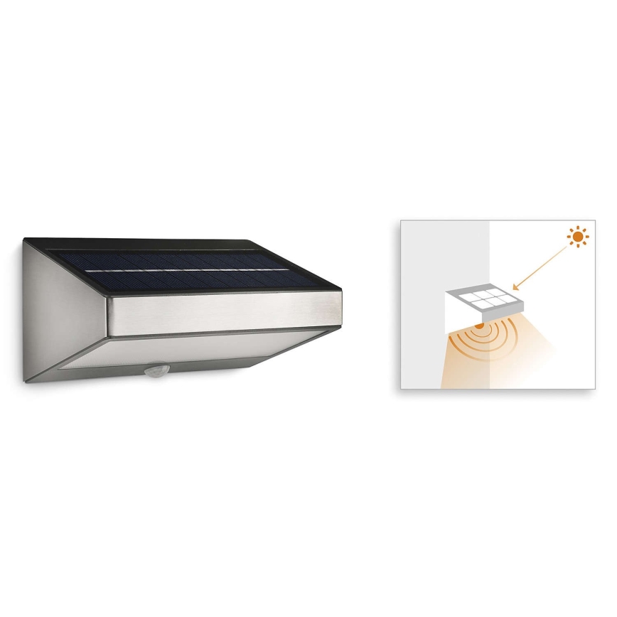 Philips 17811/47/16 - Соларна LED лампа със сензор MYGARDEN GREENHOUSE LED/15W IP44