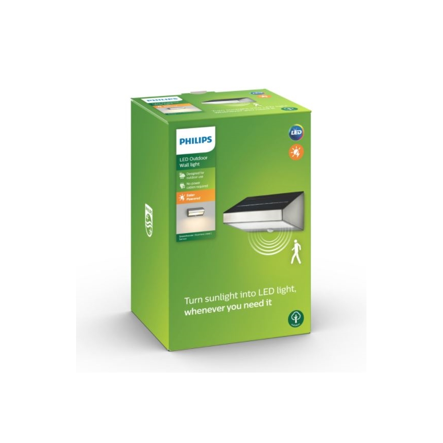 Philips 17811/47/16 - Соларна LED лампа със сензор MYGARDEN GREENHOUSE LED/15W IP44