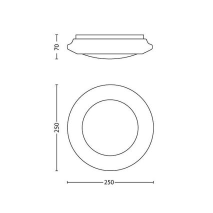 Philips - LED Плафониера LED/6W/230V 2700K