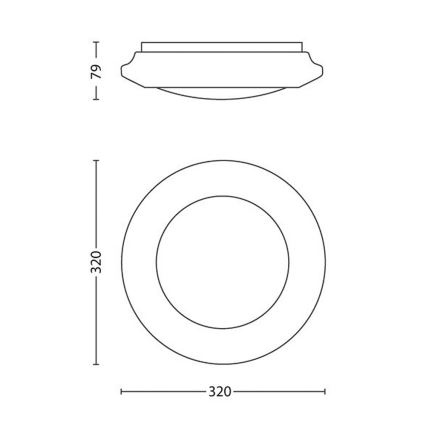 Philips - LED Плафониера LED/16W/230V 2700K