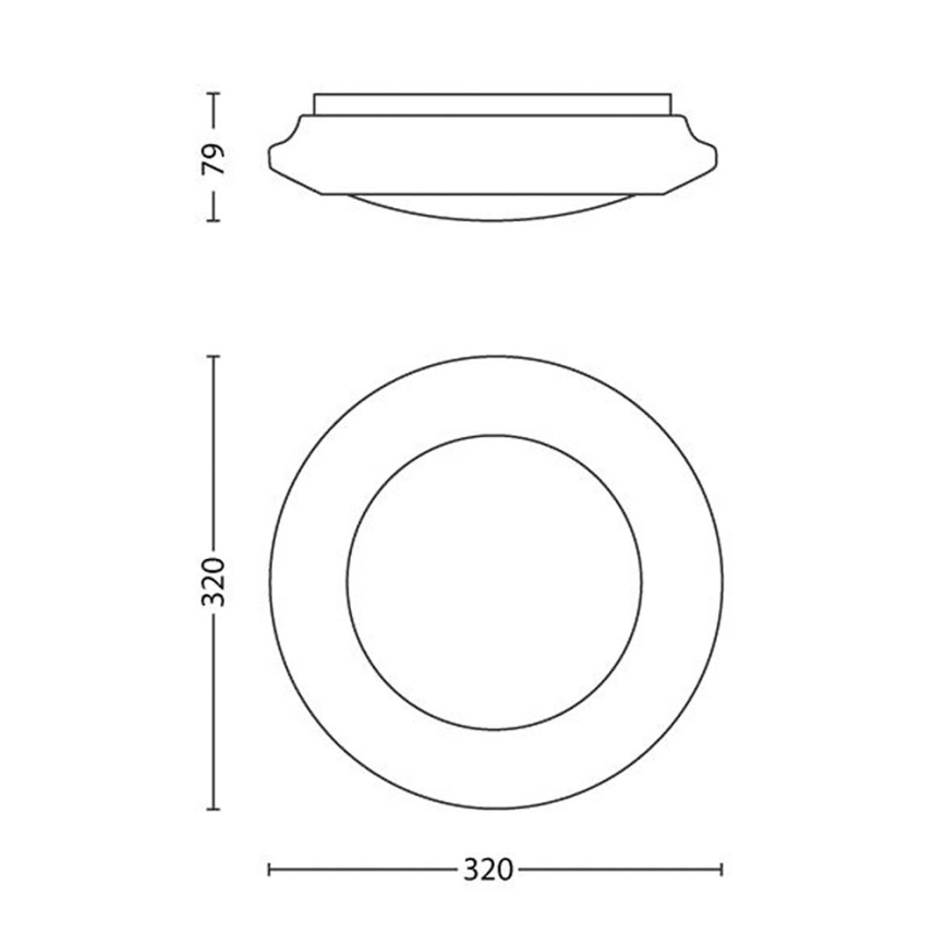 Philips - LED Плафониера LED/16W/230V 2700K