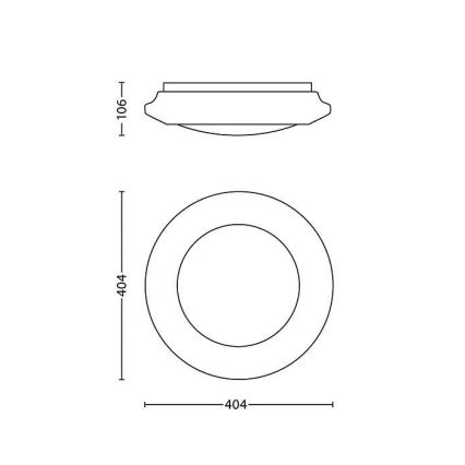 Philips - LED Плафониера LED/22W/230V 2700K