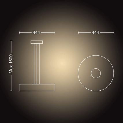 Philips - LED Димируем висящ полилей Hue FAIR LED/33,5W/230V + дистанционно управление