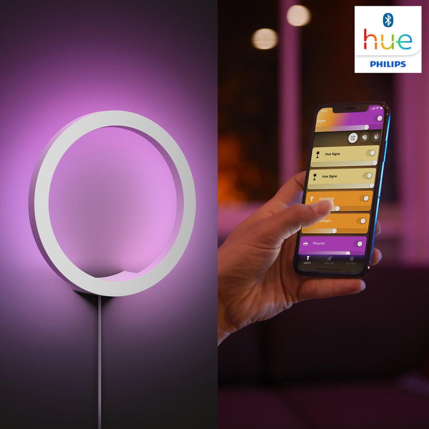 Philips - LED RGBW Димируем аплик Hue SANA White и Color Ambiance LED/20W/230V