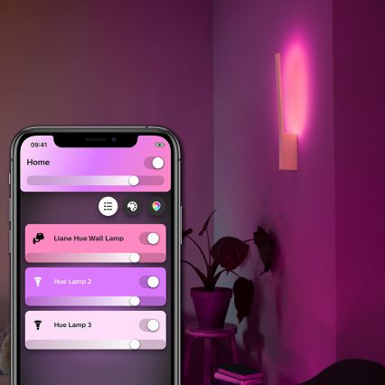 Philips - LED RGBW Димируема лампа за стена Hue LIANE бяла и цветна атмосфера 1xLED/12W/230V