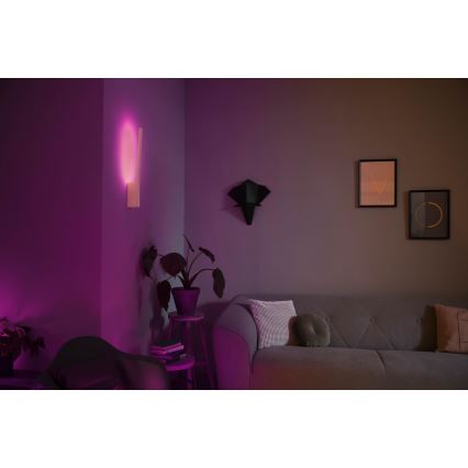 Philips - LED RGBW Димируема лампа за стена Hue LIANE бяла и цветна атмосфера 1xLED/12W/230V