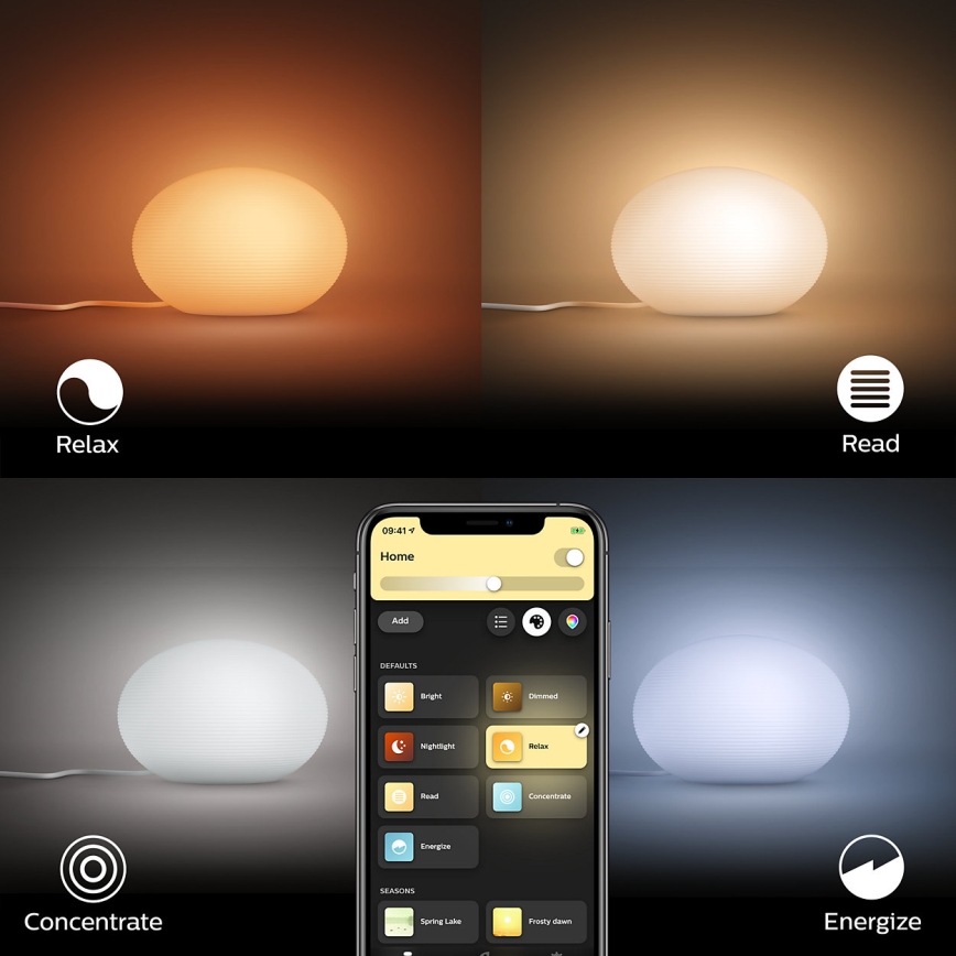 Philips - LED RGB Димируема настолна лампа Hue FLOURISH White And Color Ambiance 1xE27/9,5W/230V
