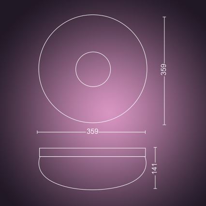 Philips - RGBW Димируем плафон Hue FLOURISH White And Color Ambiance LED/32W/230V