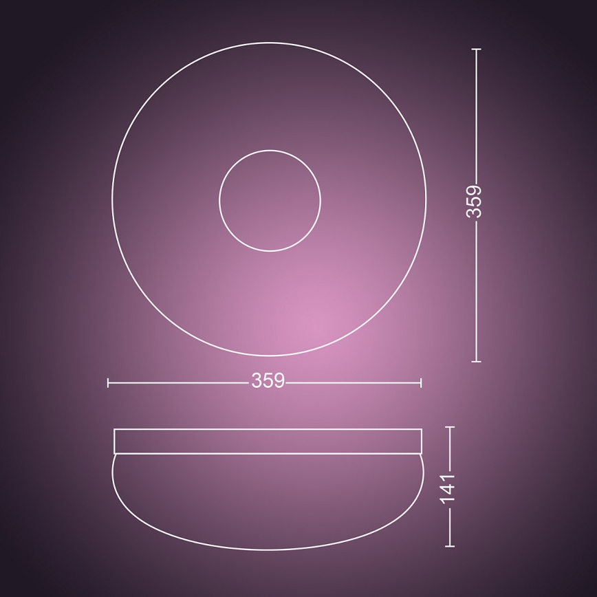 Philips - RGBW Димируем плафон Hue FLOURISH White And Color Ambiance LED/32W/230V