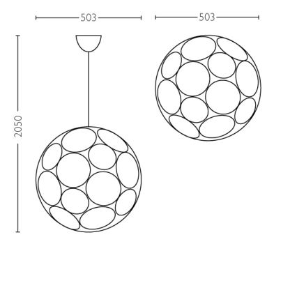 Philips - Таванна Висящи лампи E27/60W/230V