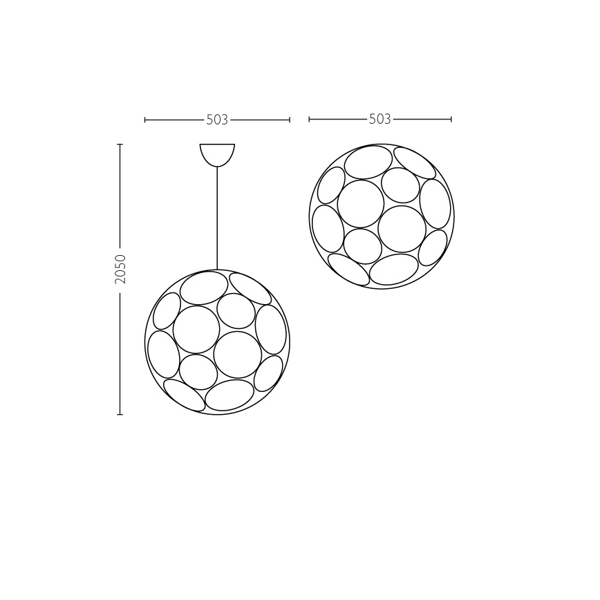 Philips - Таванна Висящи лампи E27/60W/230V