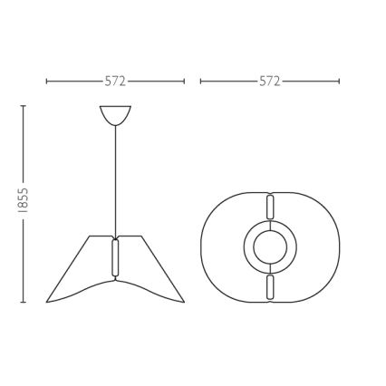 Philips - Висящ полилей E27/60W/230V