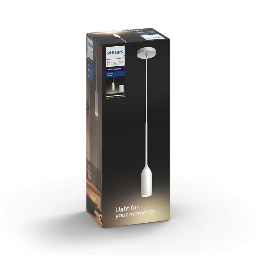 Philips - LED Димируем висящ полилей Hue DEVOTE 1xE27/9,5W/230V