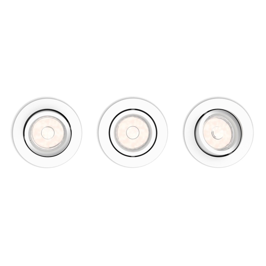 Philips - Комплект 3x Таванна лампа 1xGU10/5,5W/230V
