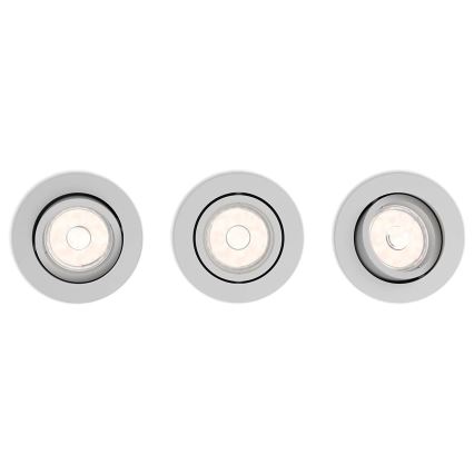 Philips - К-кт 3бр. LED лунички 1xGU10/4,6W/230V