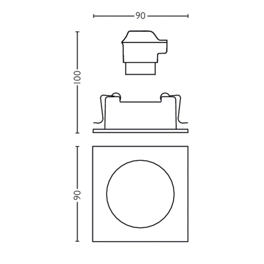 Philips 50191/87/PN - Луничка за окачен таван MYLIVING ENNEPER 1xGU10/5,5W/230V