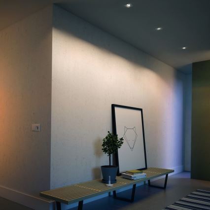 Philips - Комплект 3x димируеми вградени LED RGBW осветителни тела 1xGU10/4,8W/230V, бели + дистанционно управление