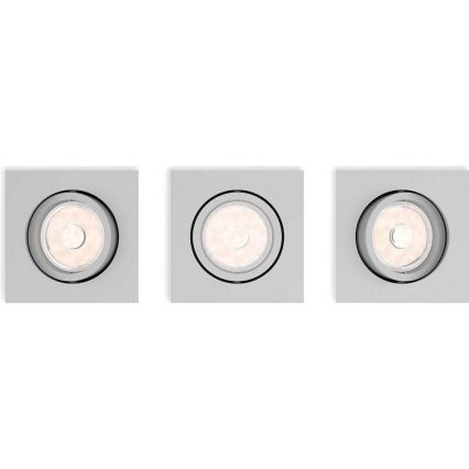 Philips 50193/87 / PN - КОМПЛЕКТ 3x Таванна светлина ENNEPER 1xGU10 / 5,5W / 230V