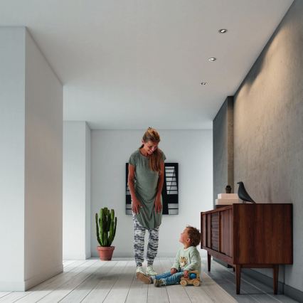 Philips - КОМПЛЕКТ 3x LED RGBW димируеми вградени осветителни тела 1xGU10/4,8W/230V лъскав хром + дистанционно управление