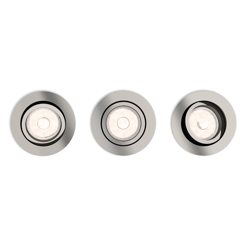 Philips - Комплект 3x Осветление за окачен таван 1xGU10/5,5W/230V