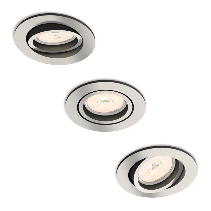 Philips - Комплект 3x Осветление за окачен таван 1xGU10/5,5W/230V