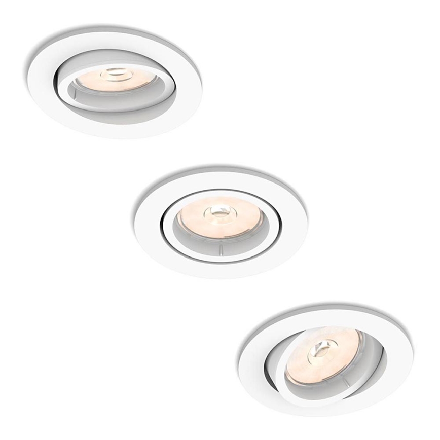 Philips 50393/31/PN - КОМПЛЕКТ 3x Вградено осветление за окачен таван DONEGAL 3xGU10/5,5W/230V