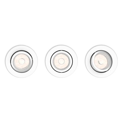 Philips 50393/31/PN - Комплект от 3 вградени осветителни тела DONEGAL 1xGU10/5,5W/230V