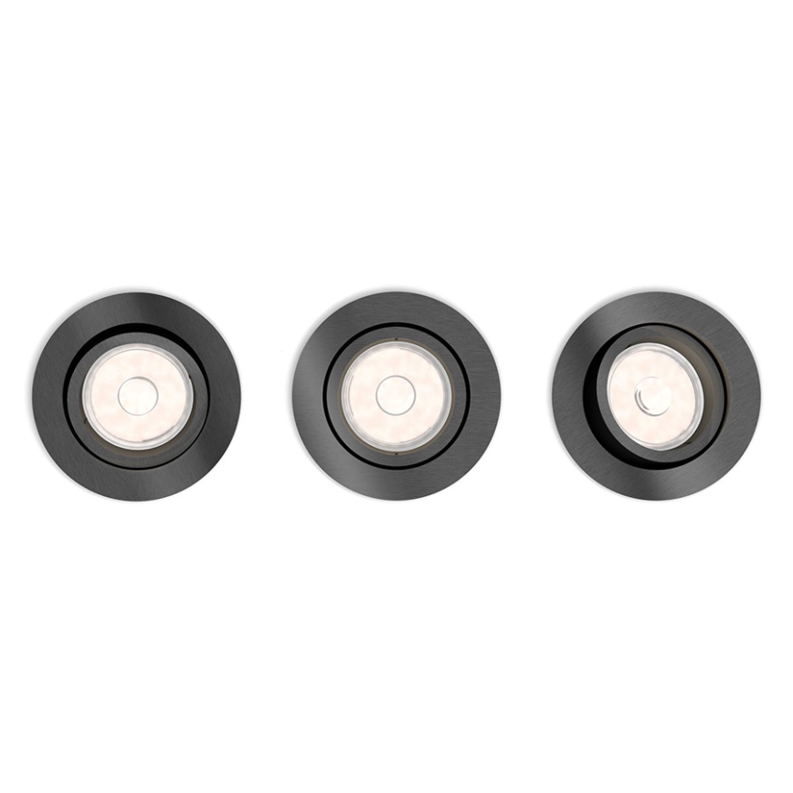 Philips - Комплект 3x Осветление за окачен таван 1xGU10/5,5W/230V