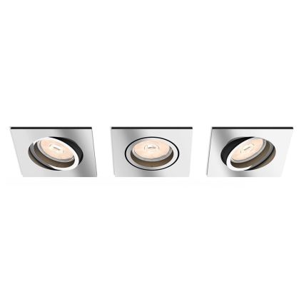 Philips - Комплект 3x Осветление за окачен таван 1xGU10/5,5W/230V