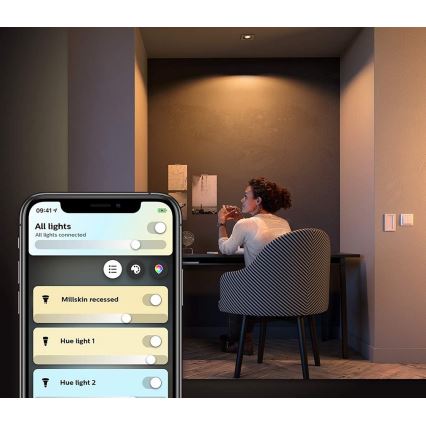 Philips - Светодиодно осветително тяло Hue MILLISKIN 1xGU10 / 5W / 230V