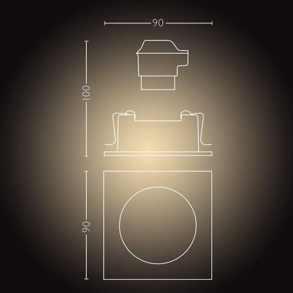 Philips - Светодиодно осветително тяло Hue MILLISKIN 1xGU10 / 5W / 230V