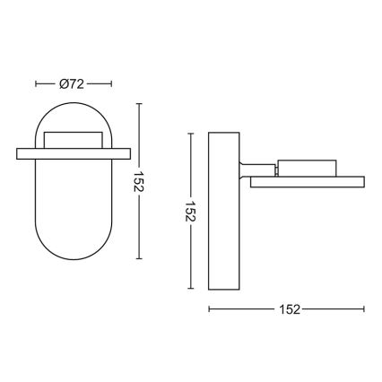 Philips - LED Димируема Точково осветително тяло 1xLED/4,5W/230V