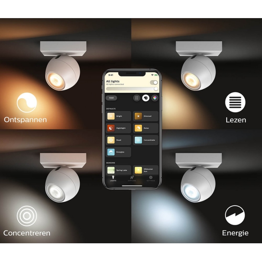Philips - LED Димируем спот Hue BUCKRAM 1xGU10/5W/230V