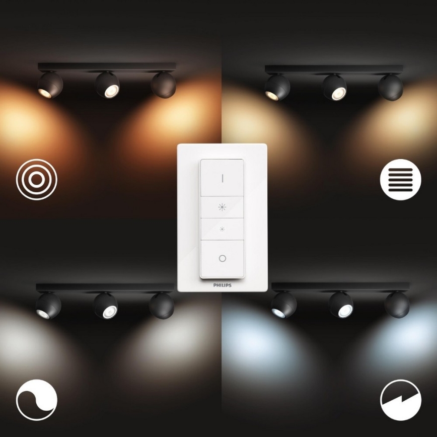 Philips - LED Димируем спот Hue BUCKRAM 3xGU10/5W/230V