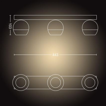Philips - LED Димируем спот Hue BUCKRAM 3xGU10/5W/230V