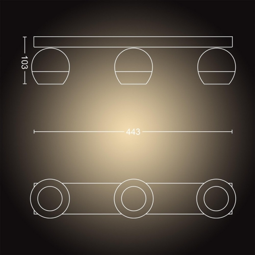 Philips - LED Димируем спот Hue BUCKRAM 3xGU10/5W/230V