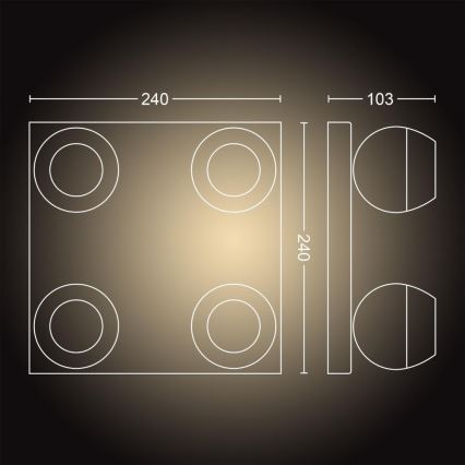 Philips - LED Димируем спот Hue BUCKRAM 4xGU10/5W/230V