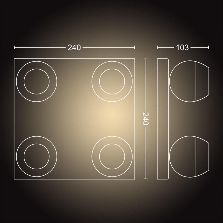 Philips - LED Димируем спот Hue BUCKRAM 4xGU10/5W/230V