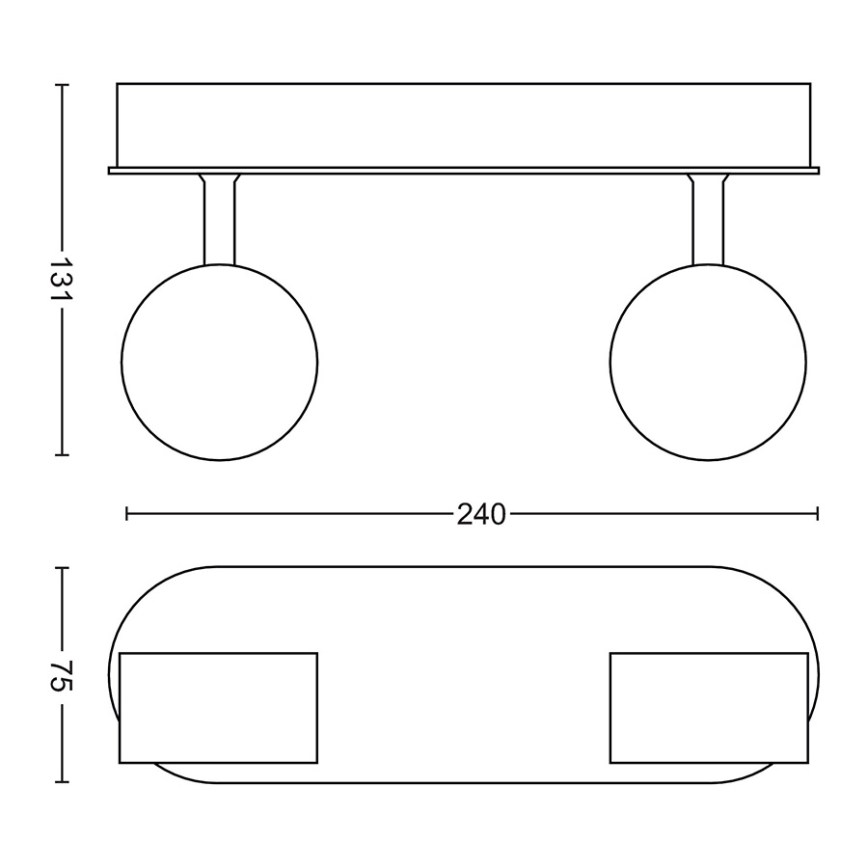 Philips - LED Димируем спот 2xLED/4,5W/230V