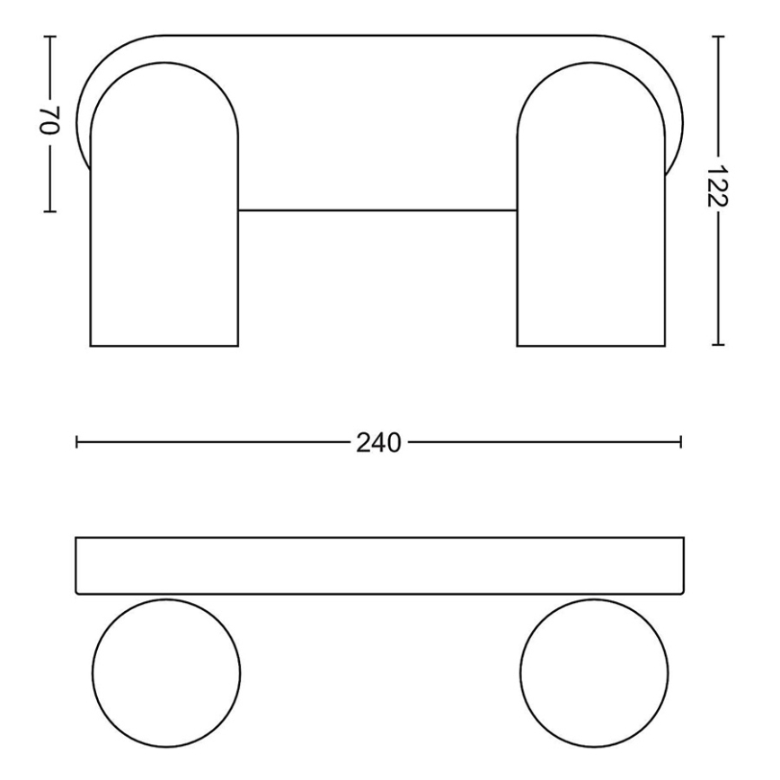 Philips - Точково осветително тяло 2xGU10/5,5W/230V